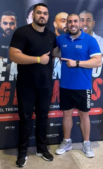 Higor Loan com mentor do fitness